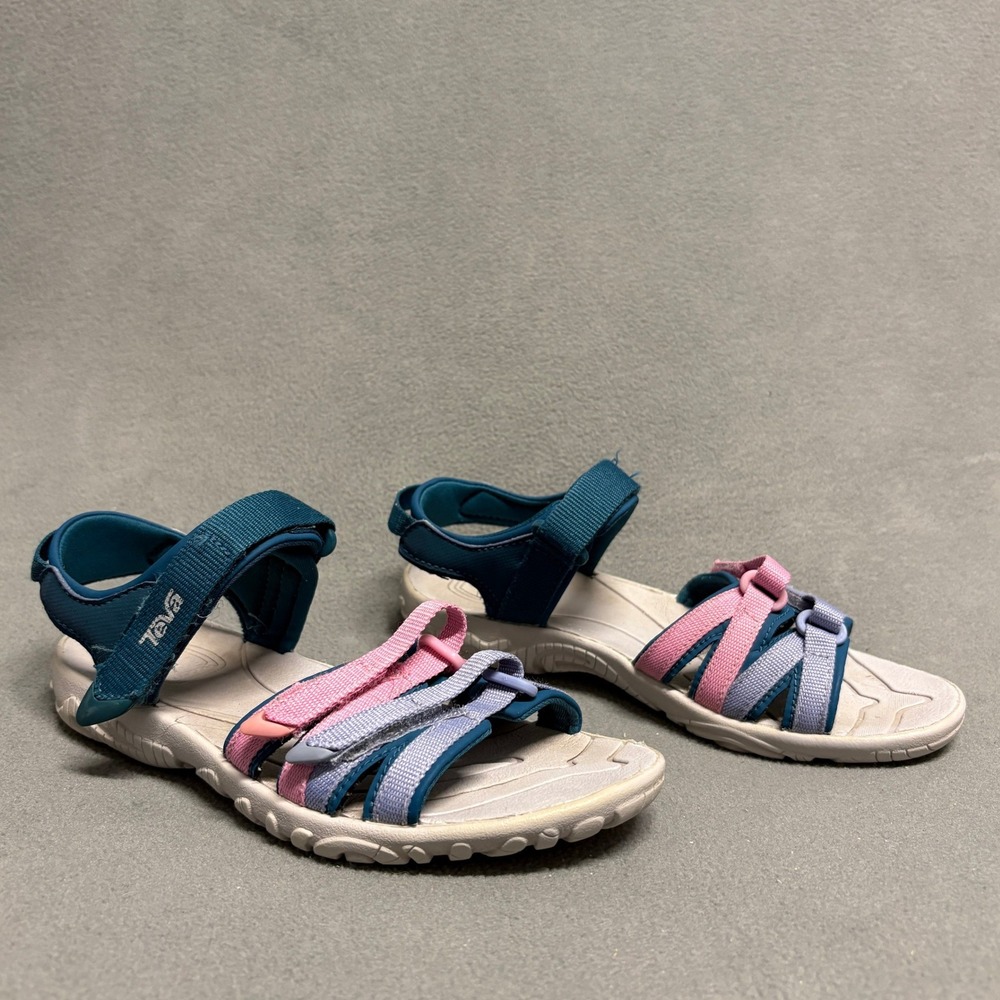 Teva Tirra Sandals Kids 13 Blue Pink Purple Like New Strappy Athletic Sport